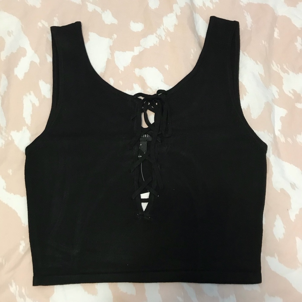 Forever 21 crop top with tie up detail